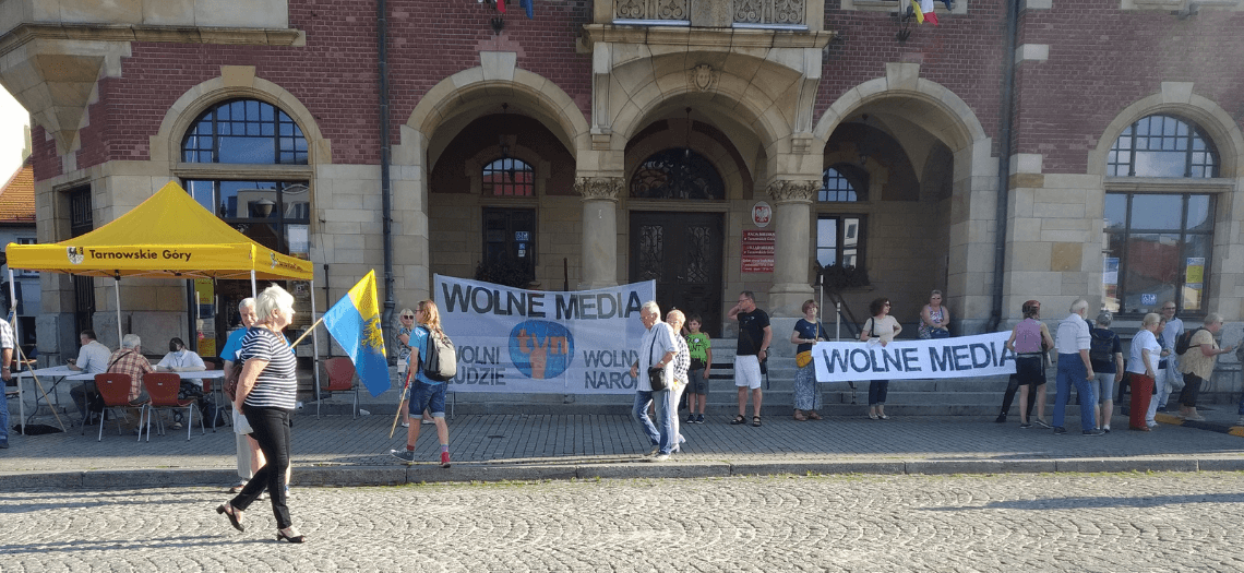 Demonstracja w obronie wolnych mediów