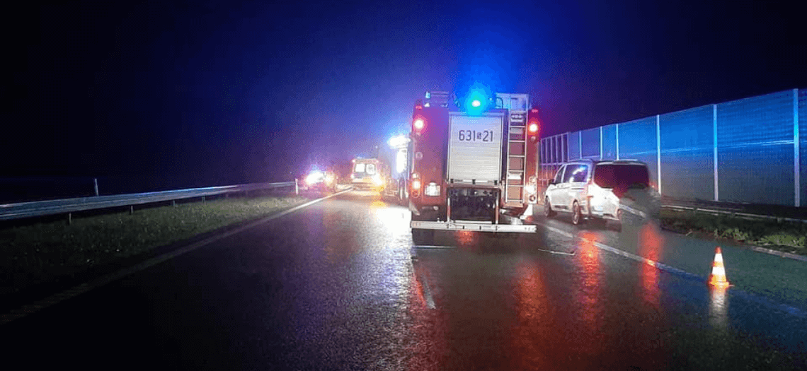 Wieszowa - wypadek na autostradzie A1