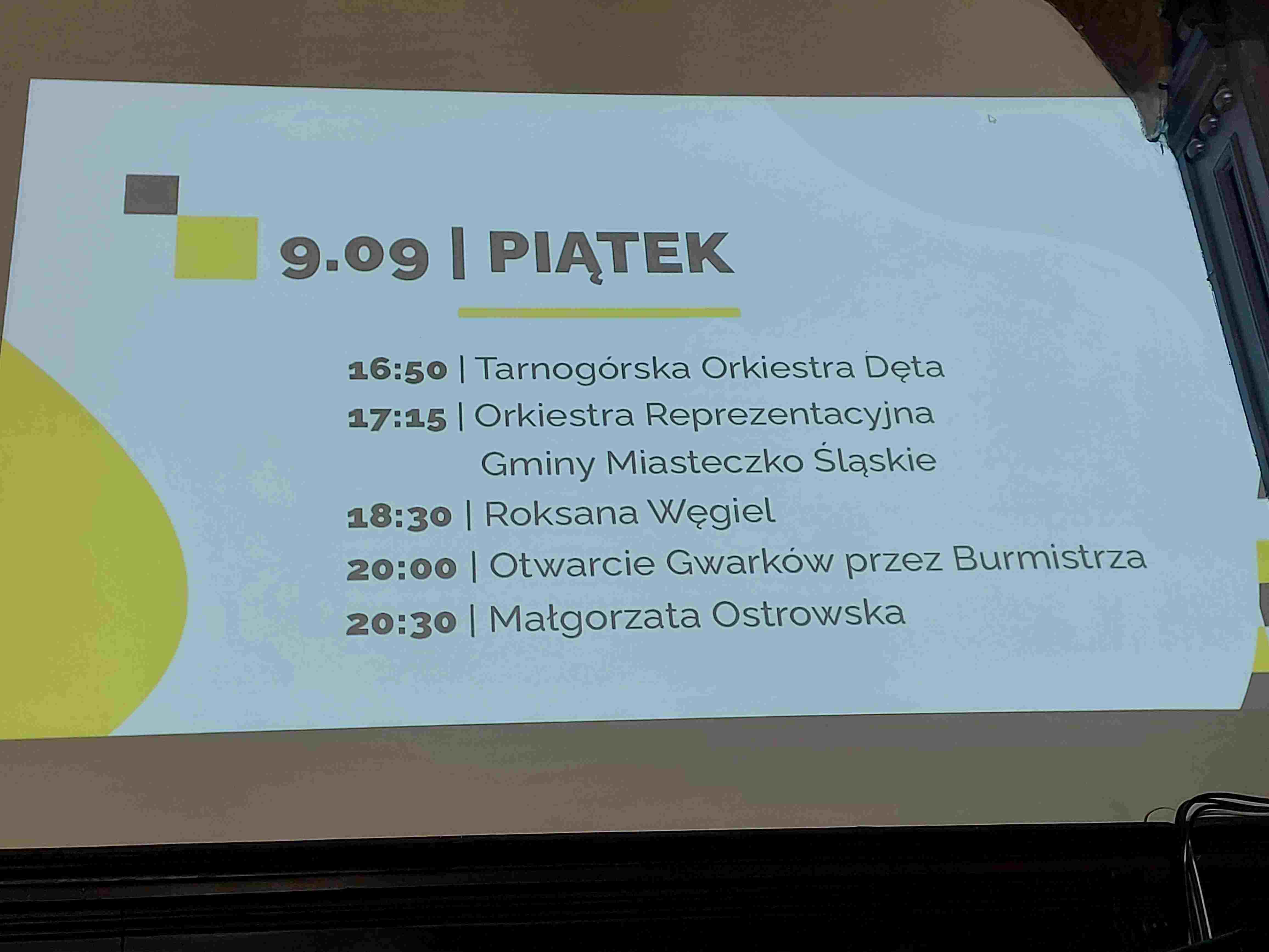 Piątek, 9 września Gwarki