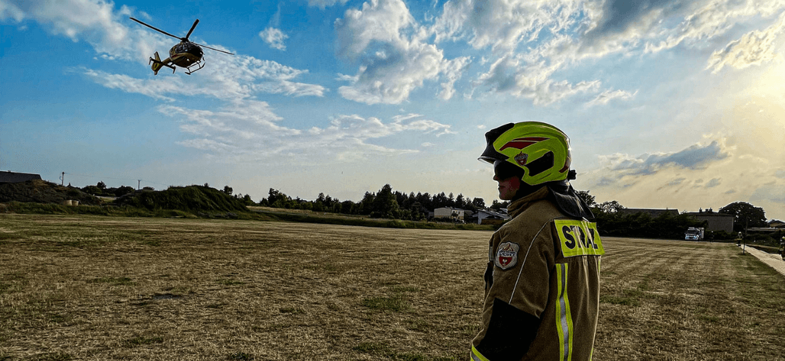 Helikopter LPR w powiecie tarnogórskim