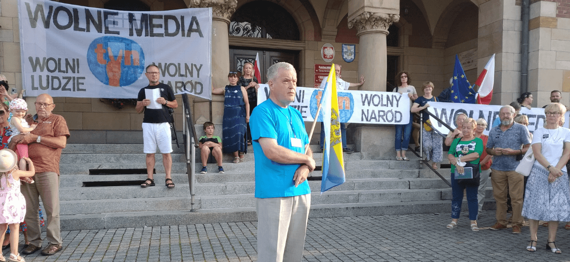 Demonstracja w obronie wolnych mediów