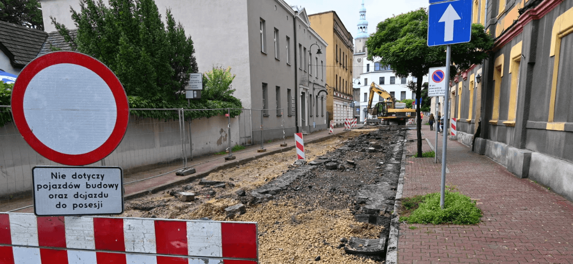 Tarnowskie Góry - zamknięte ulice Zamkowa i Bondkowskiego