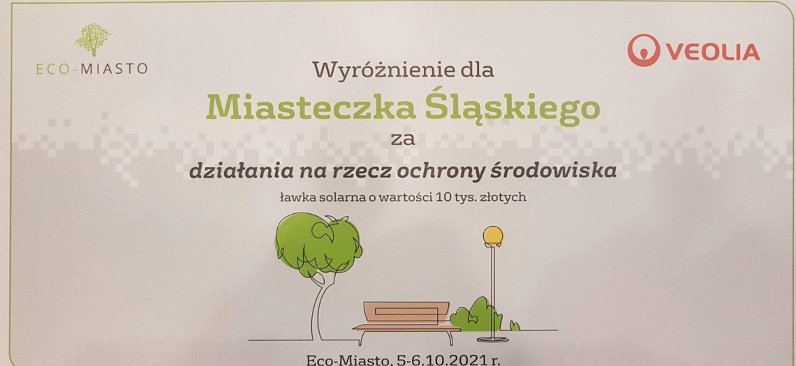 Nagroda dla Miasteczka Śląskiego za działania ekologiczne