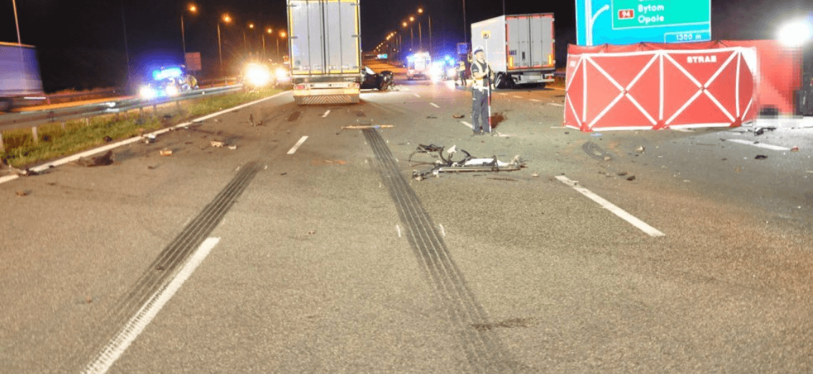 Tragiczny wypadek na A1 w Wieszowie