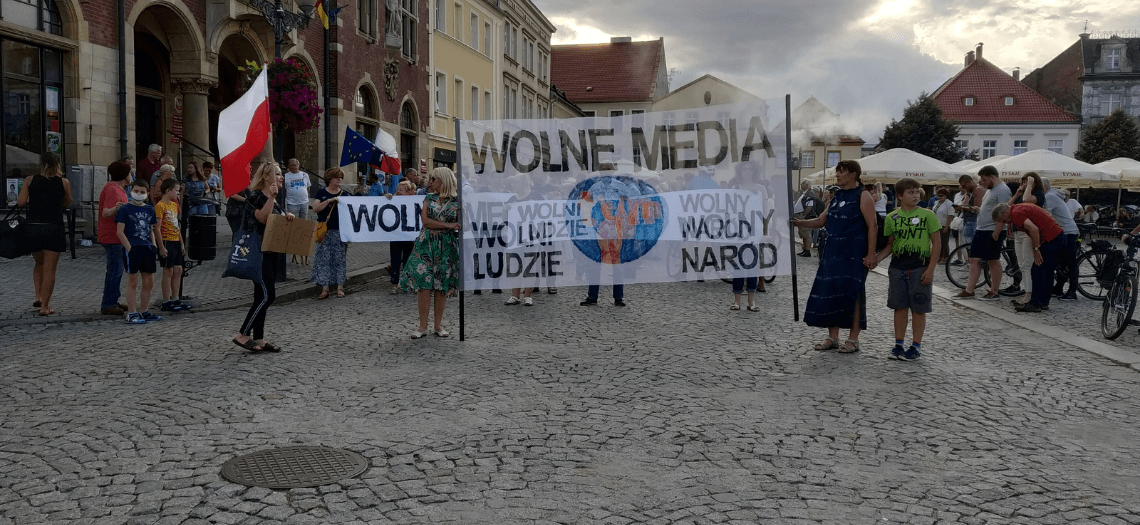 Demonstracja w obronie wolnych mediów