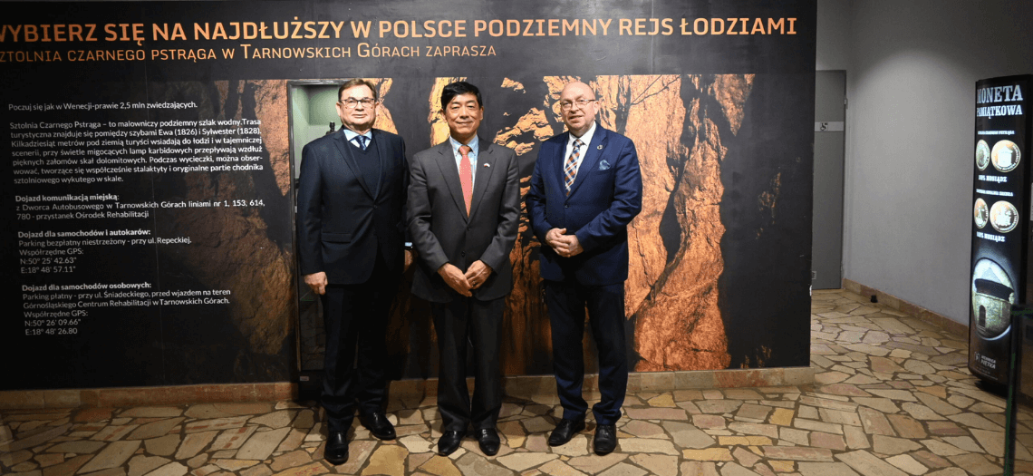 Ambasador Japonii w Zabytkowej Kopalni Srebra w Tarnowskich Górach