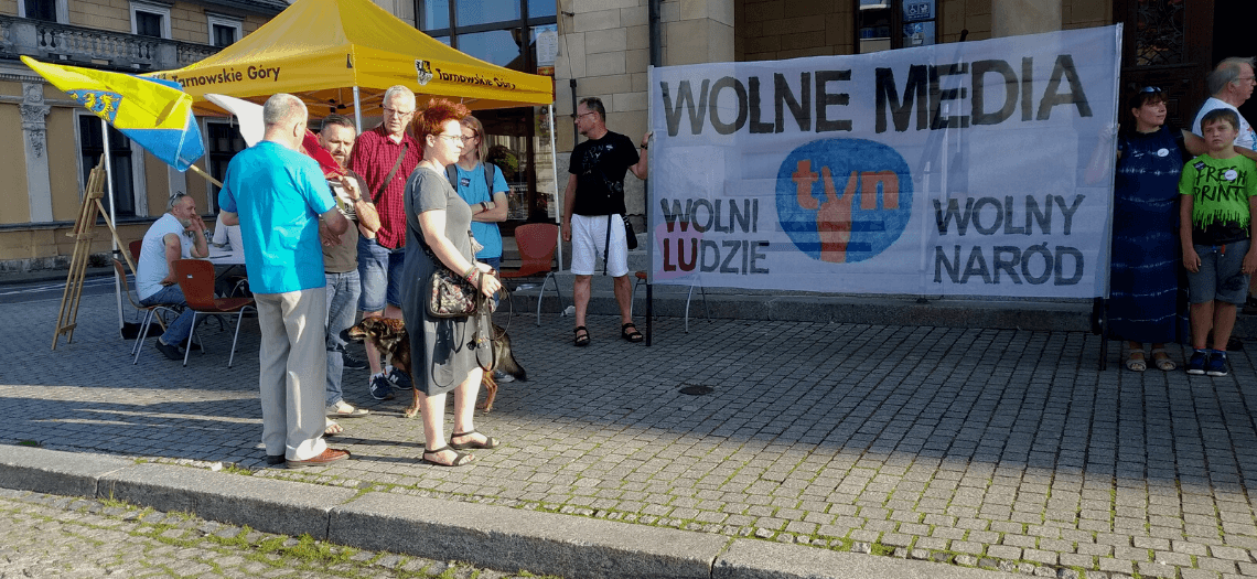 Demonstracja w obronie wolnych mediów