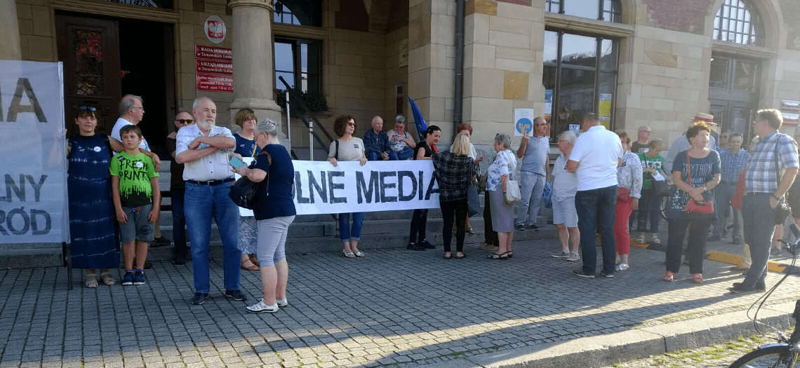 Demonstracja w obronie wolnych mediów