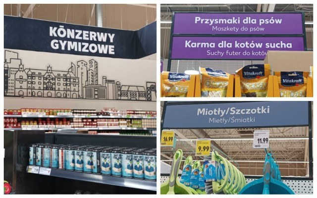 Dwujęzyczne nazwy tablic w Kauflandzie