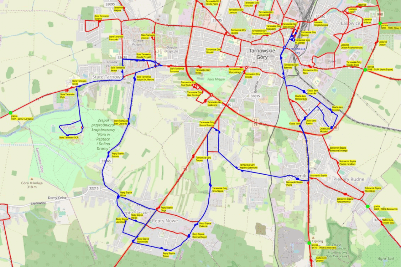 Linia minibusowa 749 w Tarnowskich Górach