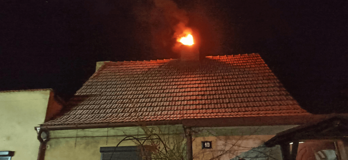 Pożar w miejscowości Koty