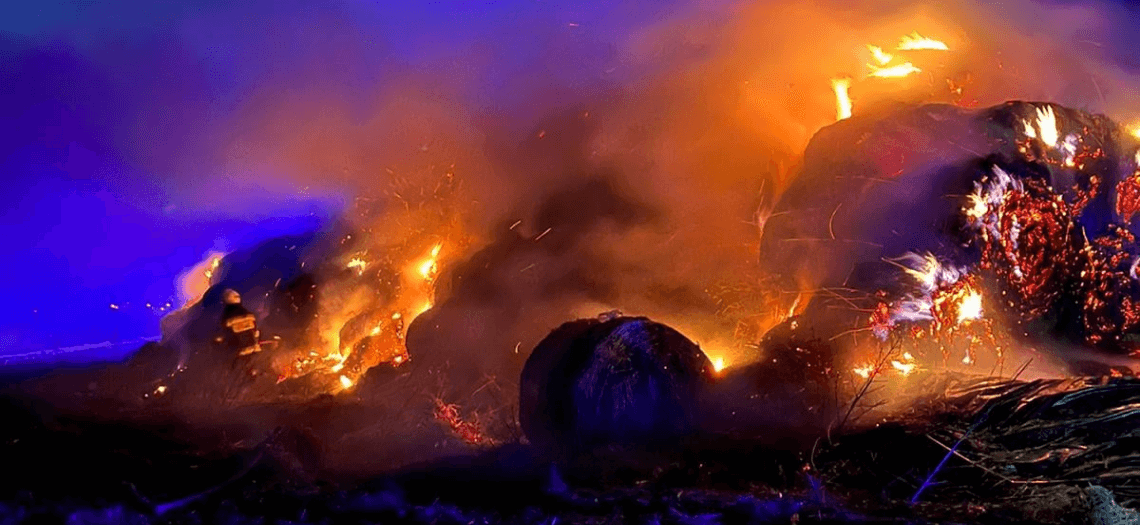 Pożar w Orzechu - OSP Niezdara