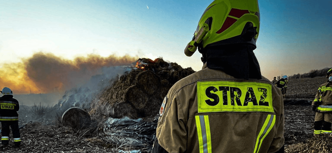 Pożar w Orzechu - OSP Tąpkowice