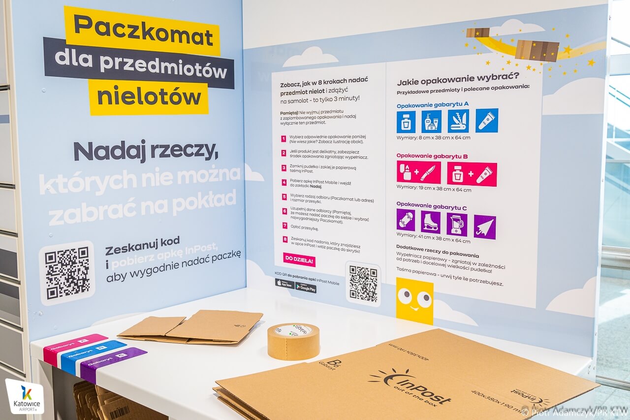 Paczkomat na terenie Katowice Airport