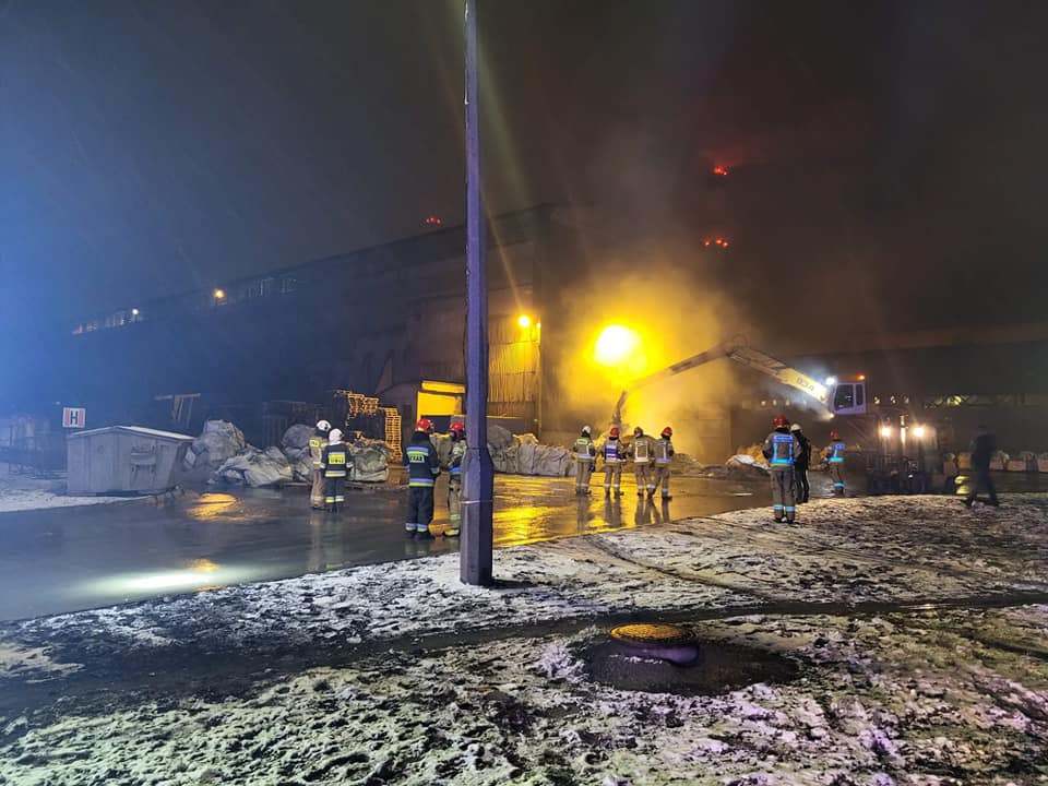 Pożar w Hucie Cynku Miasteczko Śląskie