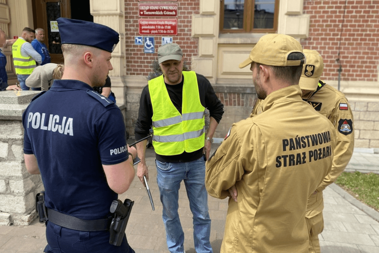 Próbne ćwiczenia w Tarnowskich Górach