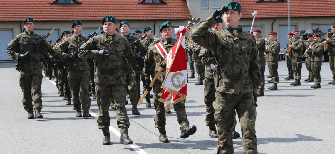 Przysięga wojskowa w tarnogórskim 5. Pułku Chemicznym