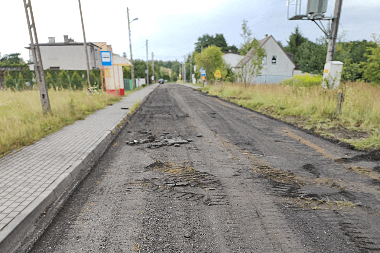 Remont ulicy Wiejskiej w Brynku