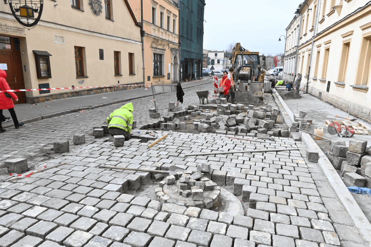 Remont w centrum Tarnowskich Gór