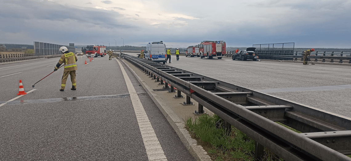 Strażacy na A1