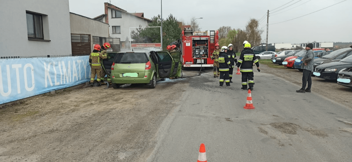 Szałsza pożar samochodu