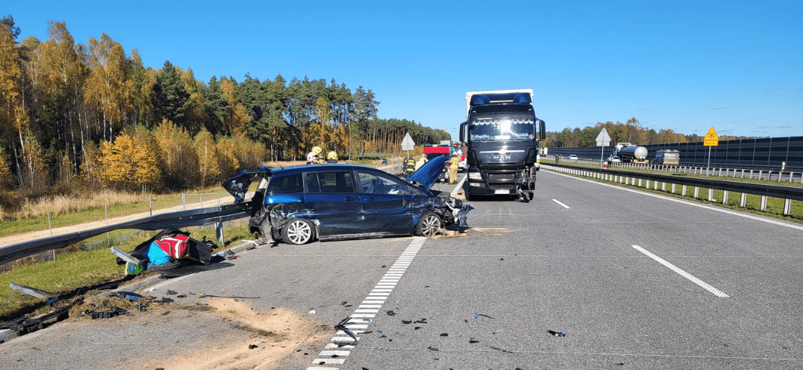 Wypadek na A1 w okolicy Pyrzowic