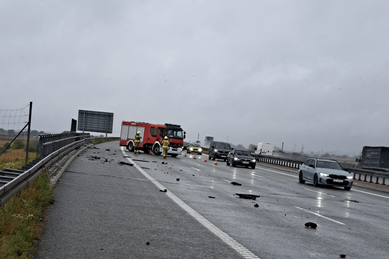 Wypadek na autostradzie A1