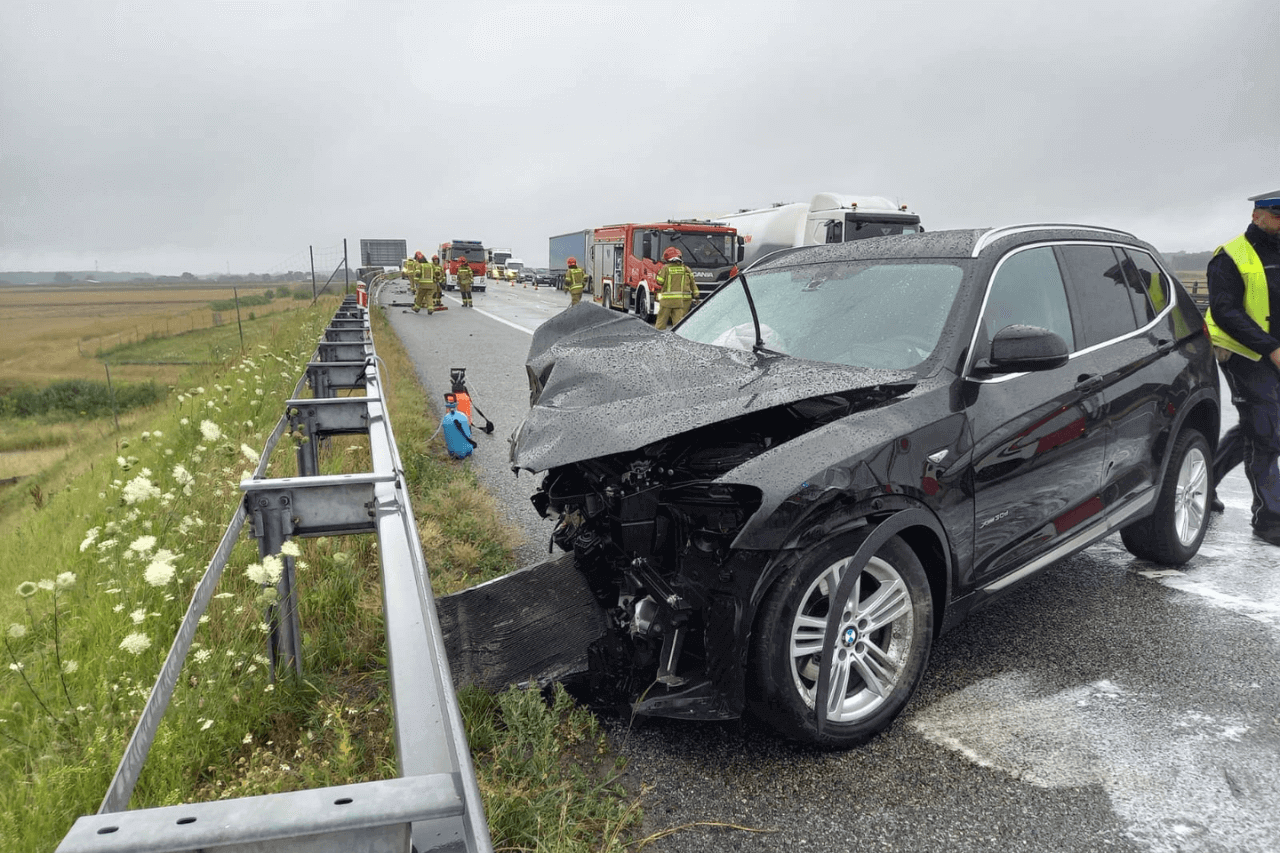 Wypadek na autostradzie A1