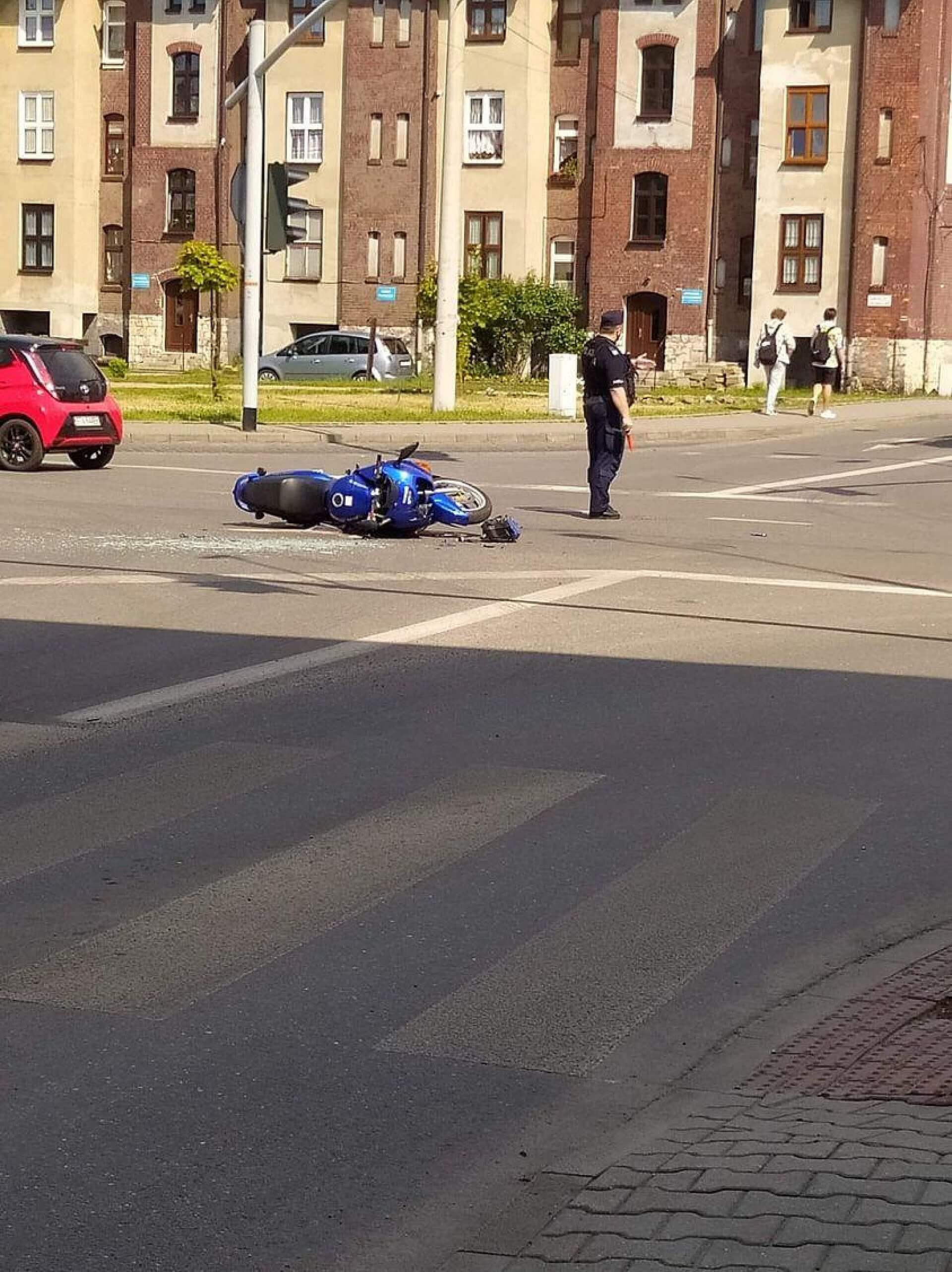 Wypadek motocyklisty Tarnowskie Góry Wypadek motocyklisty Tarnowskie Góry