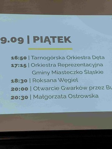 Piątek, 9 września Gwarki Piątek, 9 września Gwarki