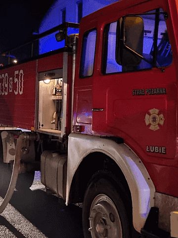 Pożar w miejscowości Łubie Pożar w miejscowości Łubie