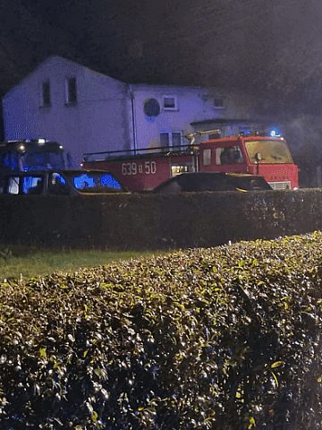Pożar w miejscowości Łubie Pożar w miejscowości Łubie