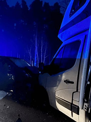 Wypadek na trasie Brynek - Połomia Wypadek na trasie Brynek - Połomia