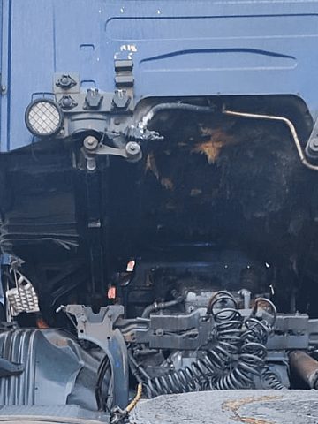 Pożar pojazdu w Celinach Pożar pojazdu w Celinach