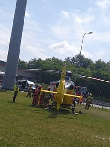 Wypadek przy A1 w Wieszowie Wypadek przy A1 w Wieszowie