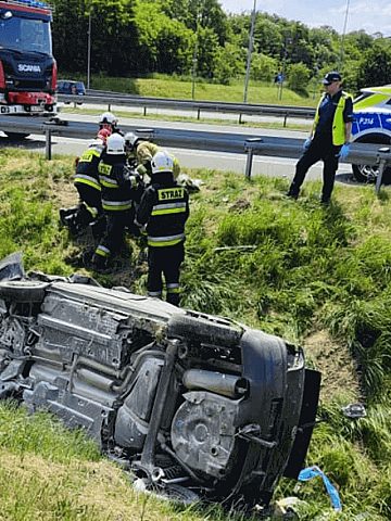 Wypadek przy A1 w Wieszowie Wypadek przy A1 w Wieszowie