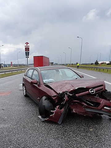 Kolizja na autostradzie A1 Kolizja na autostradzie A1