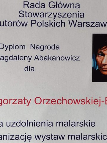 Wyróżnienia dla Małgorzaty Orzechowskiej-Brol Wyróżnienia dla Małgorzaty Orzechowskiej-Brol