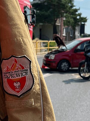 Zdarzenie drogowe w Tąpkowicach Zdarzenie drogowe w Tąpkowicach