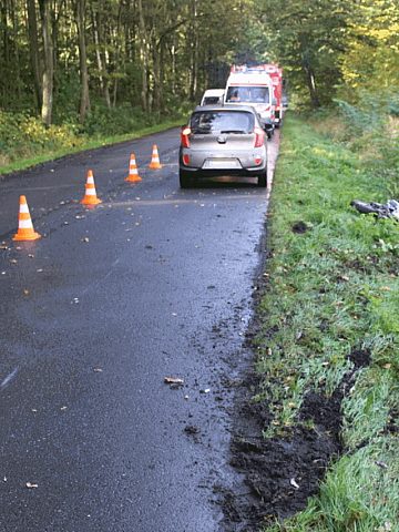 Wypadek w Wilkowicach Wypadek w Wilkowicach