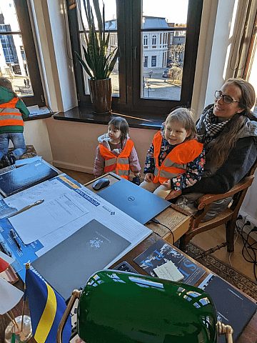Przedszkolaki w tarnogórskim ratuszu Przedszkolaki w tarnogórskim ratuszu