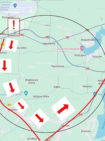 Alternatywna trasa dla pojazdów ciężarowych Alternatywna trasa dla pojazdów ciężarowych