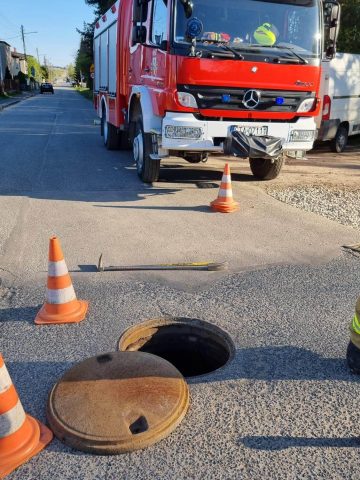 Młode kaczki wpadly do kanalizacji w Swierklancu Młode kaczki wpadly do kanalizacji w Swierklancu