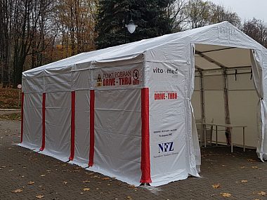 Radzionków. Nowa organizacja ruchu przy punkcie wymazowym Radzionków - punkt wymazowy