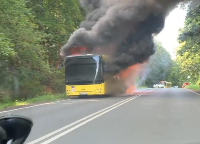 Pożar autobusu 158