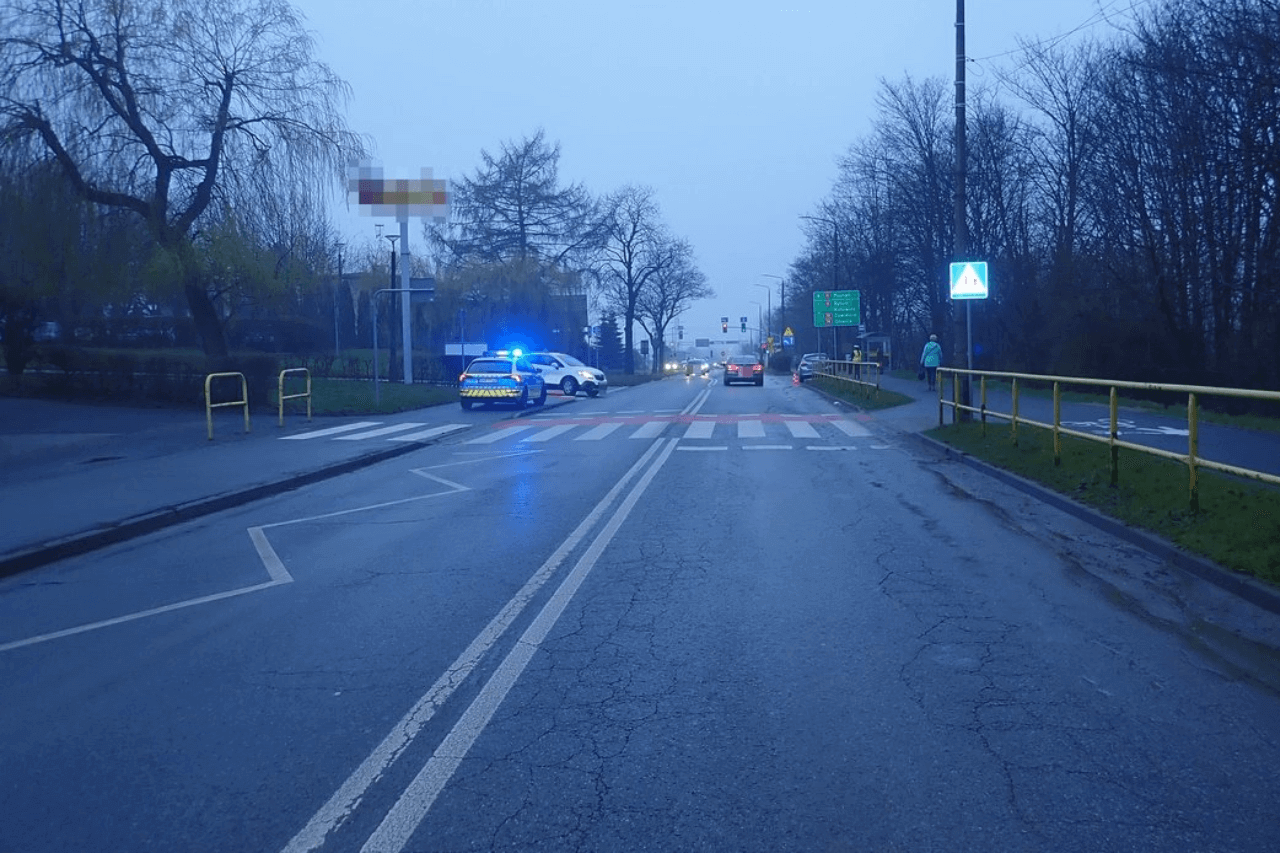 Wypadek w Tarnowskich Górach na ulicy Opolskiej