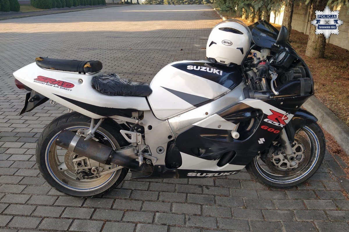 Motocykl zatrzymanie Ozarowice slaskie 2