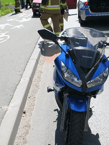 Kolizja motocykli w Radzionkowie Kolizja motocykli w Radzionkowie