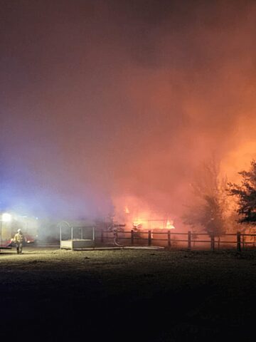 Pożar w Ptakowicach Pożar w Ptakowicach