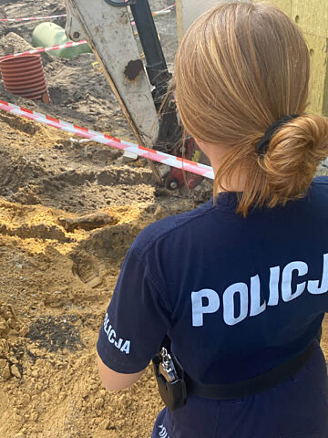 Niewybuch w Kaletach Niewybuch w Kaletach